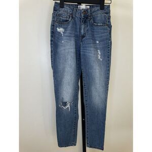 RSQ Size 23 Denim Mom Jean Rips Hole Denim Jeans